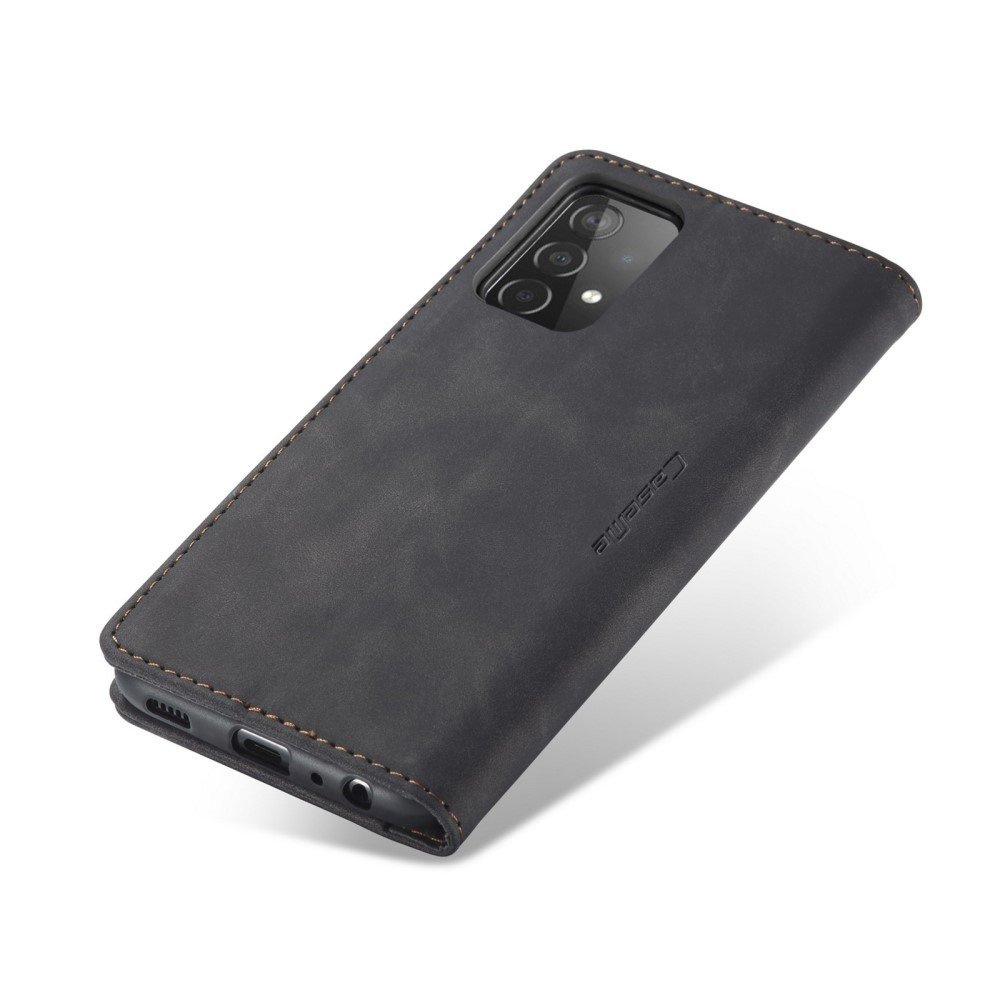 CASEME Case for Samsung Galaxy A52 / A52s, Leather Wallet Case, Black