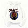 Children Hooded Sweatshirt Michael Jackson Retro Letter Figure Print Pullover Kids Boys Girls Casual Vintage Fashion Hoodie