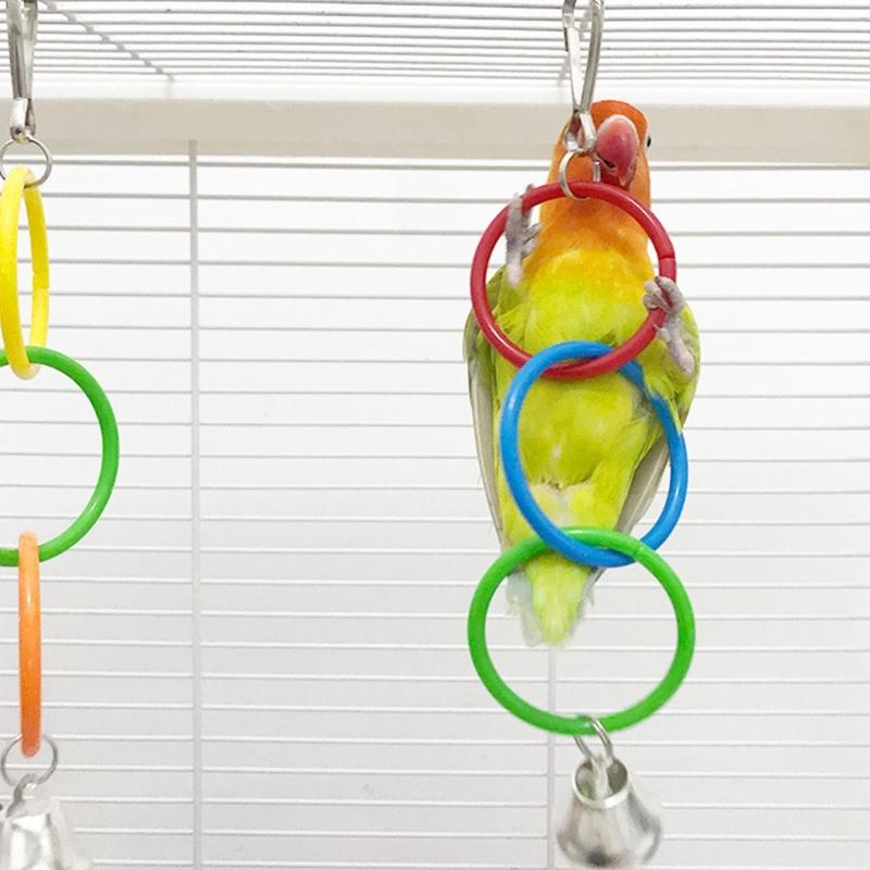 3 Pieces Interactive Rings Parrots Swing For Cage Enrichment Durable Swing Exercise Accessory