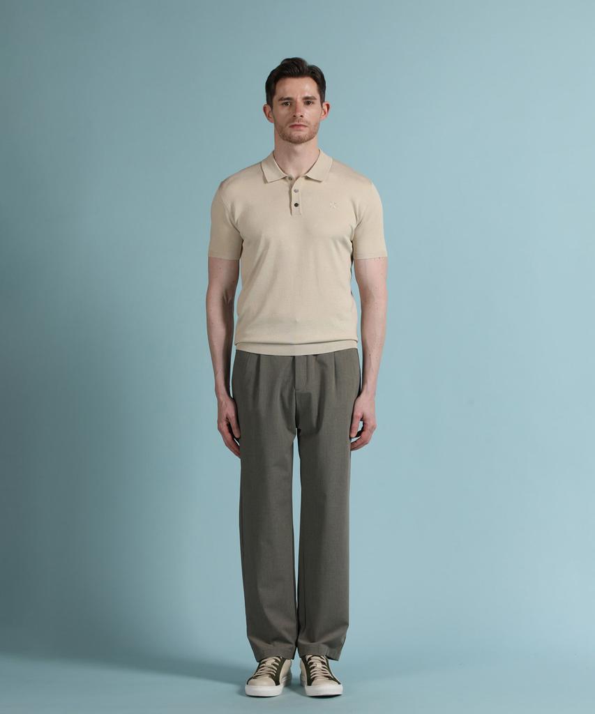 PANICALE Beige Viscose Blend Polo Knit (Type A)