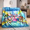 1pc Unikitty Characters Cozy Print Blanket Lightweight Warm Flannel Throw Blanket For Sofa, Bed, Living Room