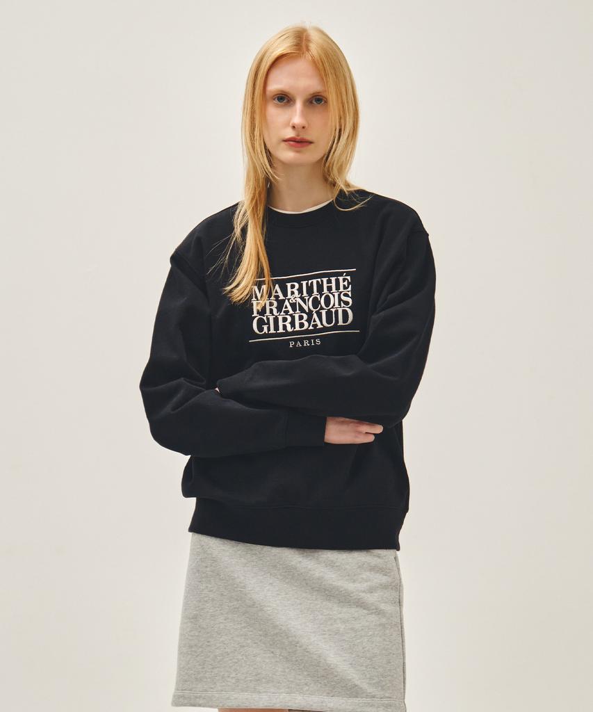 Malittepeulangsowajeobeo Classic Logo Embroidery Sweatshirt Navy