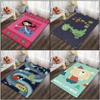 Home Living Room Carpets Cartoon Carpet Rocket Bedroom Rug Kids Playing Room Mat Crystal Velvet Anti-slip Floor Area Rug Doormat