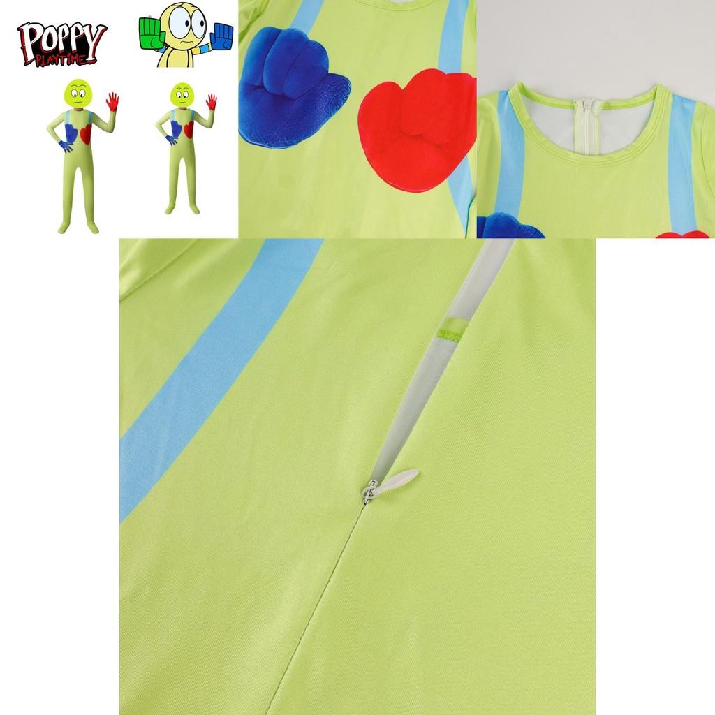 Poppy Playtime The Player Cosplay Costume Jumpsuit Mask For Kids