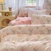 Thickened Carved Milk Fleece Four-piece Set Fleece Quilt Cover Coral Fleece Bed Sheet