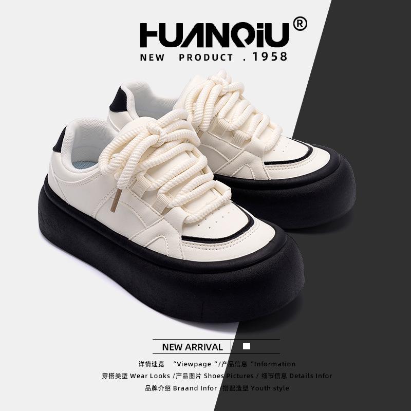 Globale Damenschuhe leichte, verschleißfeste Schuhe mit dicker Sohle Damenschuhe ZHQ5801 neue kleine weiße Schuhe beliebte Mode Freizeitschuhe
