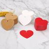 100 Stück Herzförmige Karten Leere Karten Etikett Handgeschriebene Segenswünsche Kraftpapier Geschenketiketten DIY Bastelarbeiten Hängende Dekoration