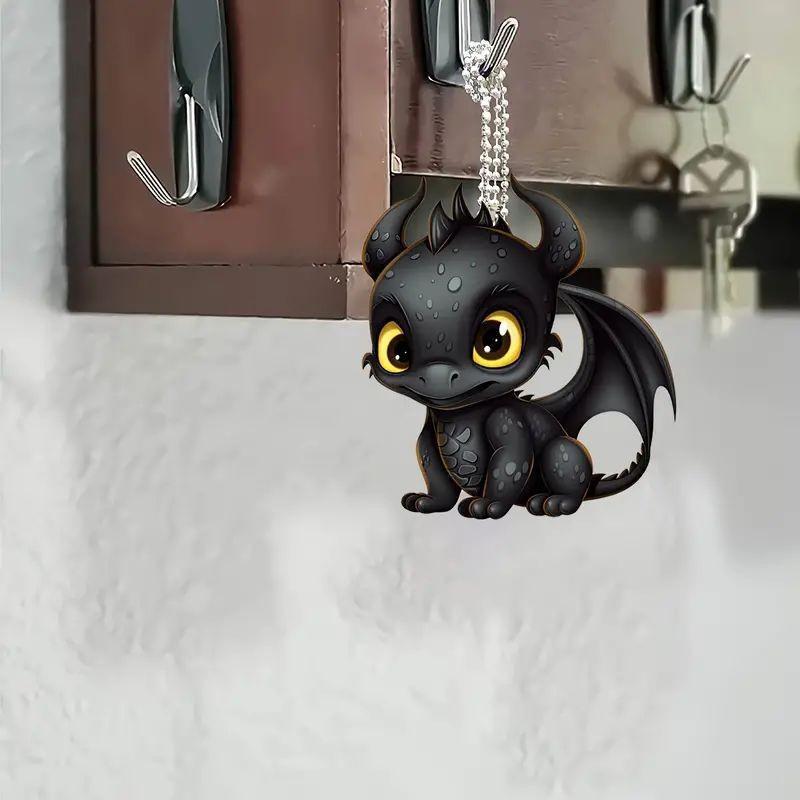 Black Dragon Acrylic Car Pendant Charming Cartoon Interior Decoration For Vehicles