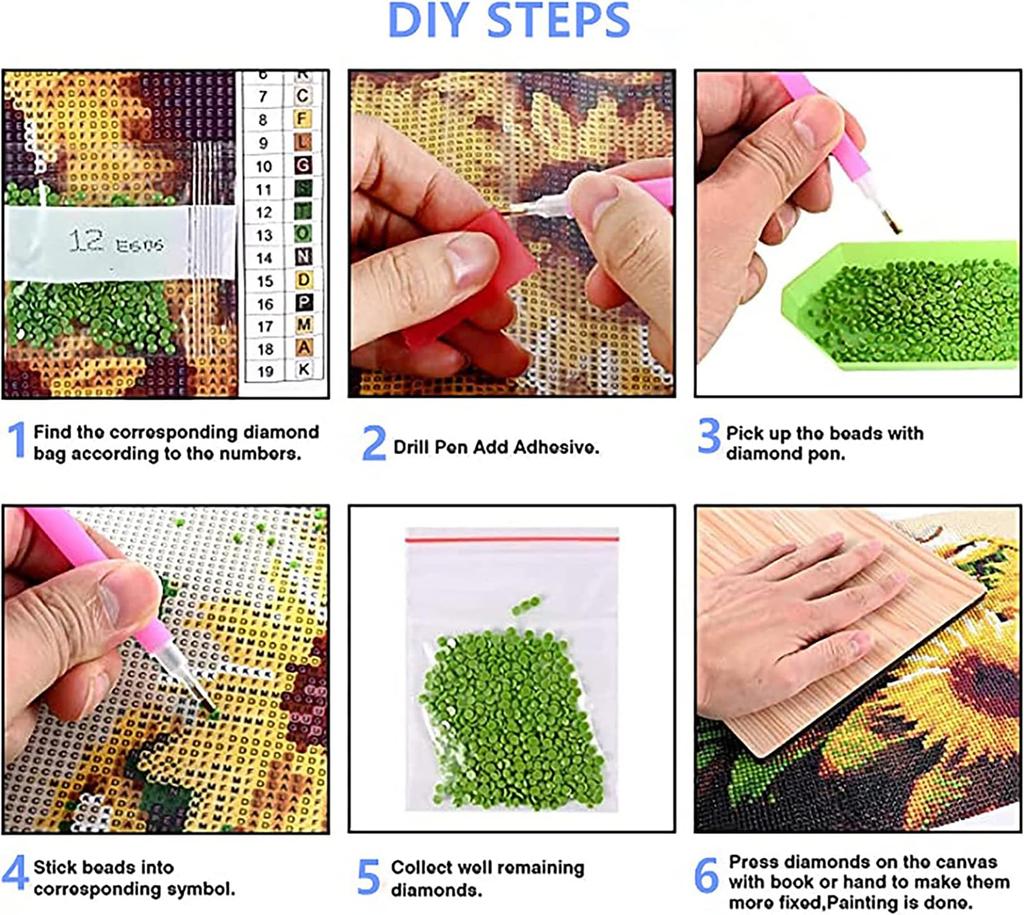 DIY Diamond Painting Round Diamond Stitch Drinking A Beverage Full Diamond Mosaic Home Decoration Painting Cross Stitch Kit