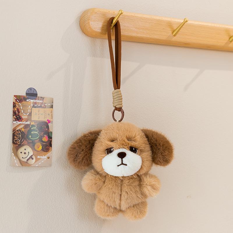 Adorable Puppy Plush Keychain Pendant