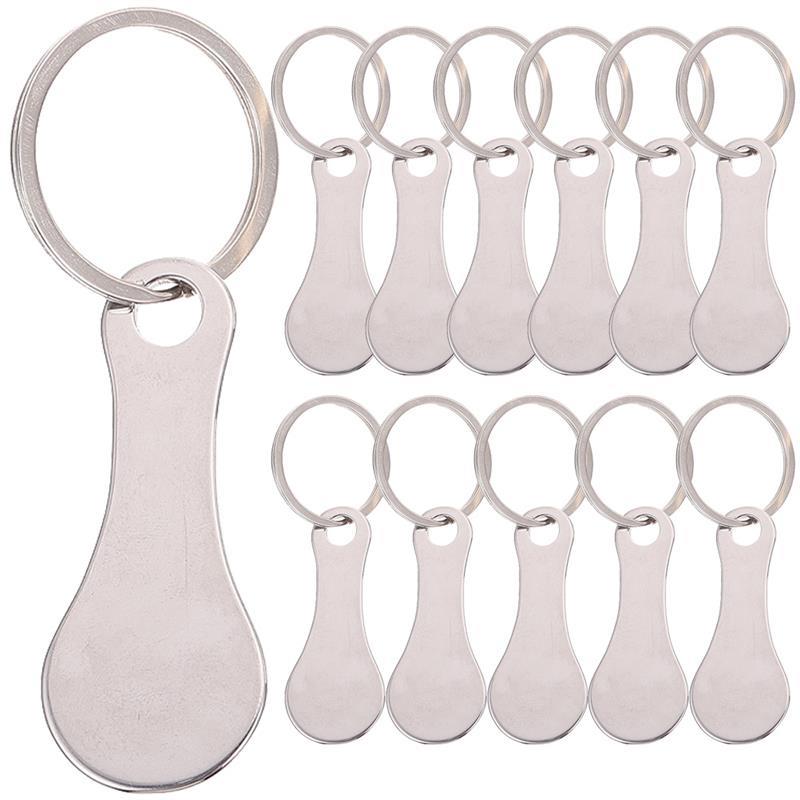 8pcs Key Ring Metal Shopping Trolley Tokens Convenient Trolley Tokens Trolley Tokens Keyring Shopping Cart Token Solver