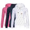 Women Oversize Hooded Fleece Hoodie Casual Zipper Sweater with Sea Anchor Print Jumper Tops Sweatshirt