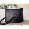 Vintage Leather Messenger Satchel Genuine Laptop Bag Black Briefcase