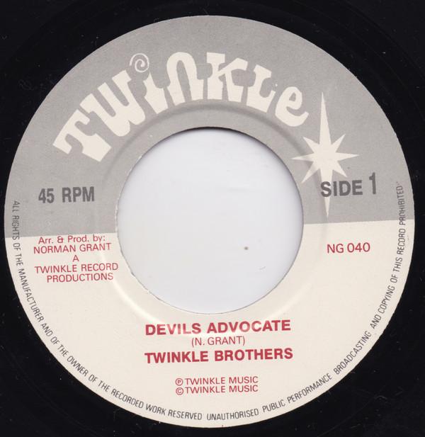 7inch Record TWINKLE BROTHERS Devils Advocate NG040 Twinkle Music UK Reggae Ska Dub Used