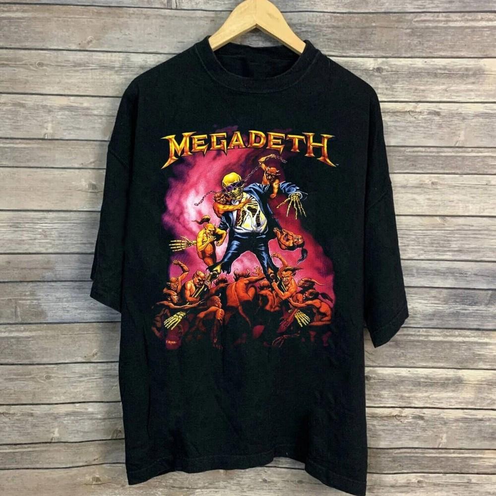 Megadeth Band Short Sleeve Cotton Black Full Size Men Women Tee Shirt BL133