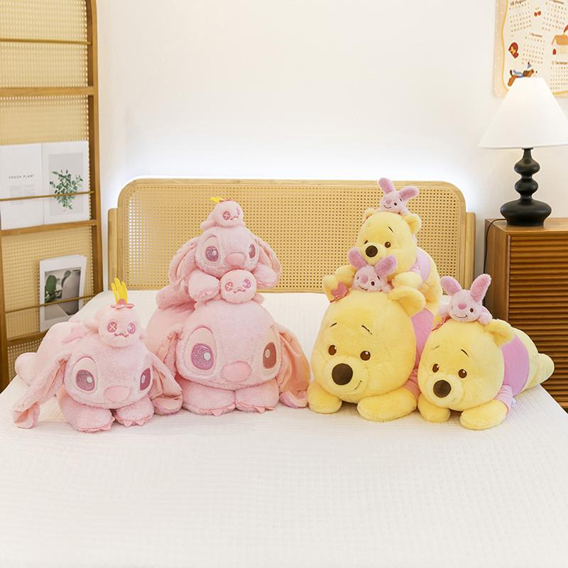 Pooh Bear Stitch Plush Toy With Elastic Velvet Fabric For Kids Birthday Gift