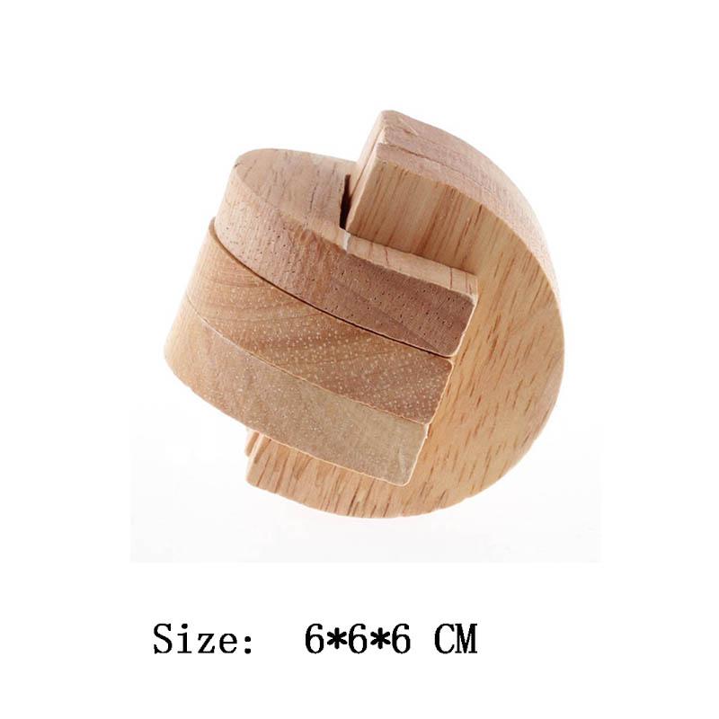Wooden Kong Ming Lock Lu Ban Lock IQ Brain Teaser Puzzle Inteligencia Rompecabezas 3D De Madera Montessori Educational Toys