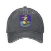 ALLIGATOR ALCATRAZ DESIGN Washed Denim Cap Casual Baseball Caps Adjustable Hat Summer Unisex Baseball Hats