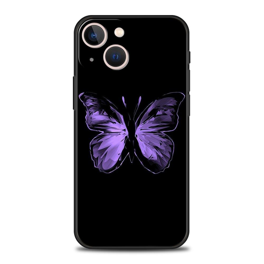Coque de téléphone papillon pour iPhone Samsung Galaxy Redmi Xiaomi Oppo OnePlus Note SA 7 8 9 10 11 12 13 14 20 21 22 23 53 54 Pro Max Plus Ultra TPU souple