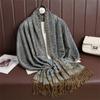New Winter Women Cotton Jacquard Scarf Big Shawl Fashion Elegant Lady Long Printing Decorate Scarves Sun Protection Bandana