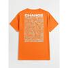 Ändra Titta aldrig tillbaka Street Graphic Herr Bomulls O-hals T-shirt Sommar Lös Oversize Kläder Andningsbar