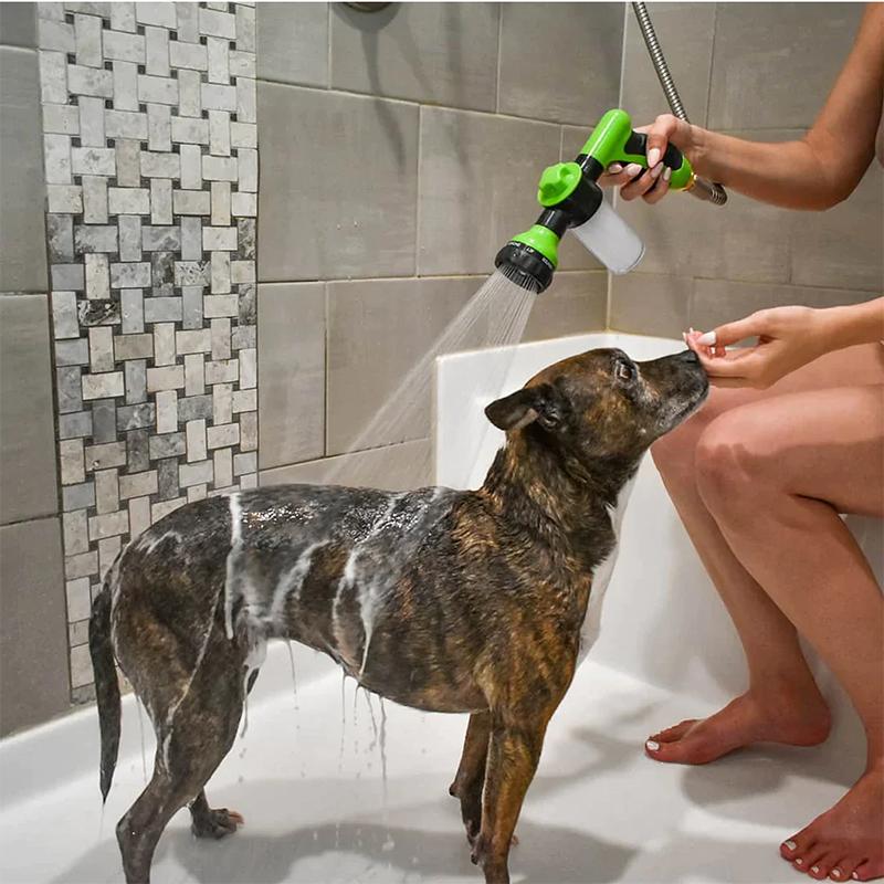High-pressure Sprayer Nozzle Hose Dog Shower Gun 3 Mode Adjustable Pet Wash Cleaning Bath Water Foam Soap Sprayer Dog Clean Tool