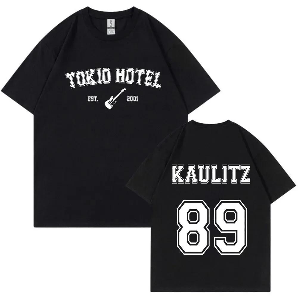 Rock Band Tokio Hotel Kaulitz T-shirt da Donna Moda Magliette Puro Comfort Manica Corta T-shirt Hip Hop Punk Streetwear Top da Donna