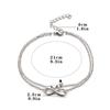 Letter Double Foot Chain Infinite Love Chain Dámský řetízek na nohy Letní dárek Plážový dárek pro matku
