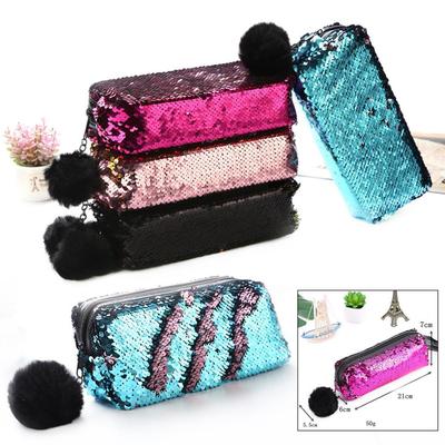 Trousse à crayons à paillettes, pochette de maquillage cosmétique, organisateur de pièces de monnaie, sac à main à fermeture éclair MYY