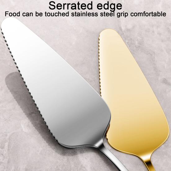 Cake Spatula Smooth Surface Stainless Steel Cake Cutter Easy To Clean Sharp Cake Cutting Tool for Home