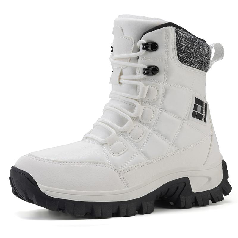 TUINANLE Couples Snow Shoes for Women Winter Plush Warm Platform Boots Male Non Slip Cotton Climbing Shoes