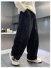 Boys' Spring/Autumn 2025 Velvet Sports Pants: Trendy, Loose Street-Style for Kids