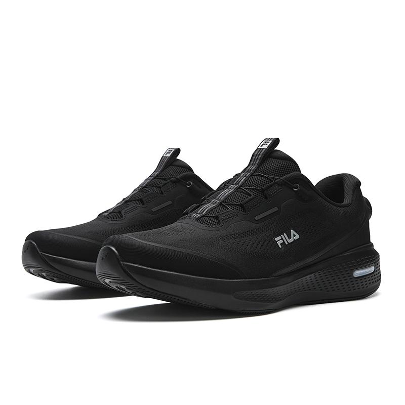 FILA BOA NUVOLE RUN 3+ Cushioning Abrasion Resistant Breathable Coverage Support Low top Running Shoes Men's Black A12M611801FBK