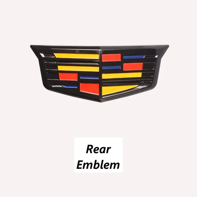 For Cadillac CT4 ABS 3D Car Front Hood Emblems Emblem Rear Trunk Logo Side Fender Badge Hubcaps Cover Stickers Auto Accessories Ybsdr66