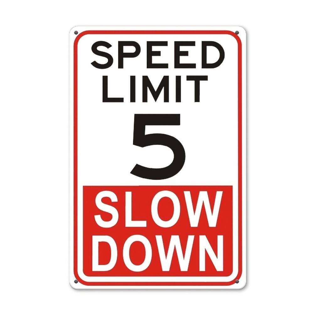 Vintage Metal Speed Limit Sign Pc Vintage Metal Speed Limit  Slow Down Sign  X Inch Retro Wall Decor for Home Garage