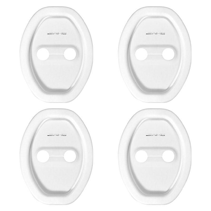 4Pcs Silicone Car Door Lock Protector Cover Stickers For Mercedes-Benz C320 CL55 CL600 CL65 C240 C280 C320 W203 W204 W205 AMG