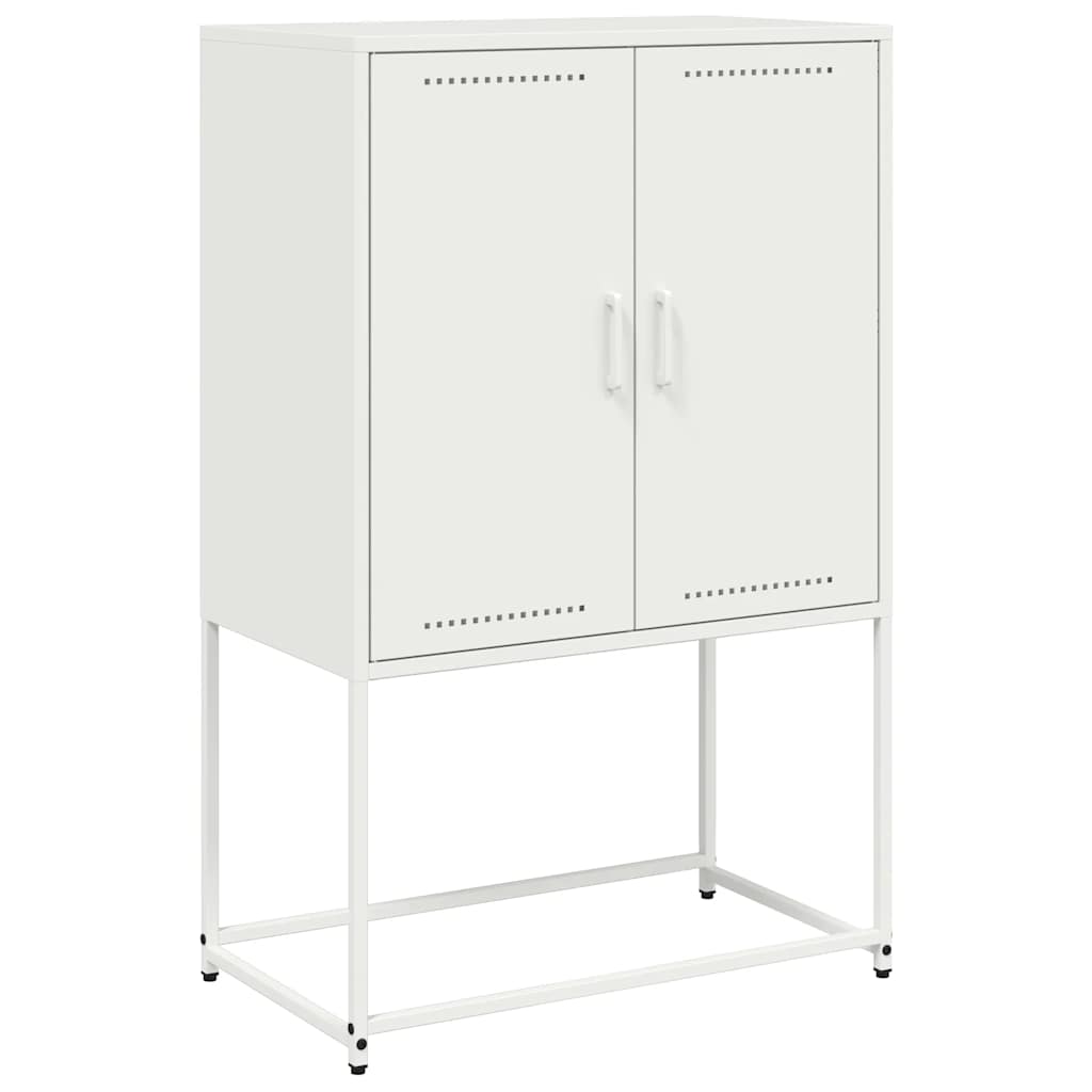 Credenza Alta Bianca 68,5 x 38,5 x 107 cm Acciaio