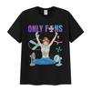 Funny Only Fans Emoji Print T-Shirt for Women Summer Comfortable Short Sleeve Retro Round Neck Knit High-Quality T-Shirt Top