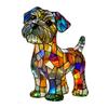 Vitray Köpek Lambası USB Güçlü Retro Reçine Gökkuşağı Köpek Masa Lambası Yatak Odası Masası Ev Dekorasyonu İçin Sevimli Yavru Köpek LED Gece Lambası Köpek Severler İçin Hediye