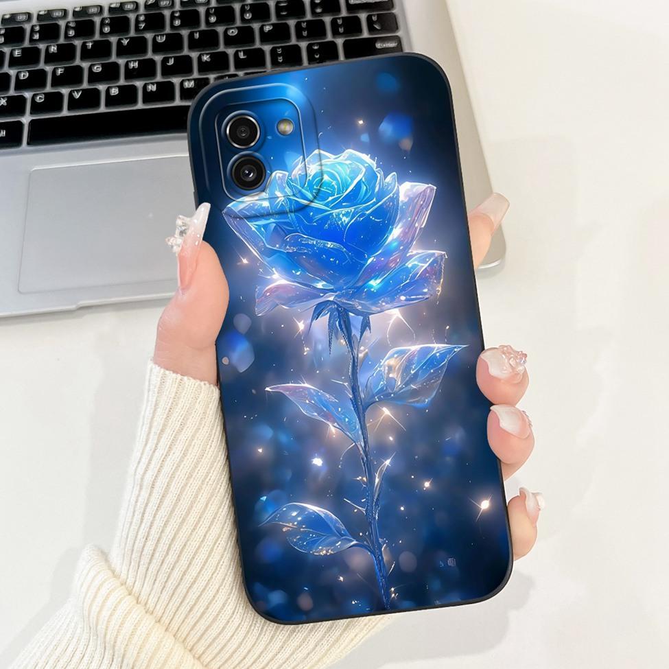 For Samsung Galaxy A03 Case Cover Luxury Fashion Flower Kawaii Cute Shockproof Phone Case For Samsung SM-A035F SM-A035M SM-A035G
