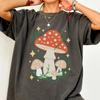 Plus Size Summer Womens Retro Mushroom Fairy Toadstool TShirt Cotton Breathable Stylish Versatile Street Style Oversized