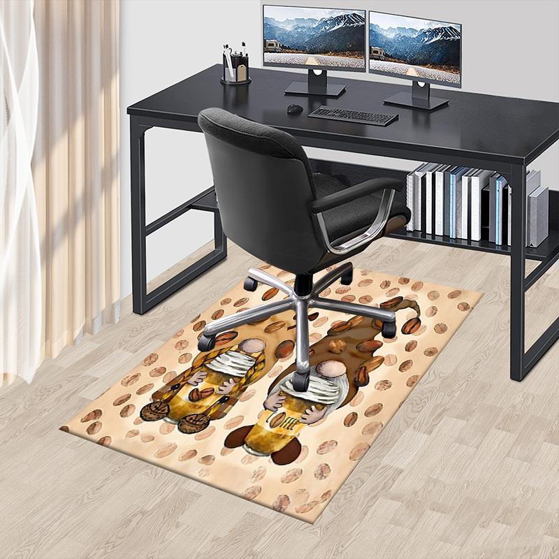 1 Stück Kaffee-Gnom Extra Groß Rutschfester Boden Teppich, Büro, Familie, Schlafzimmer, Studio - Großer Teppich Innen Teppiche, Lebendige Farben-A219