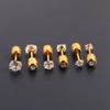 Stainless Steel Stud Earrings with Four-pronged Zirconia - Stylish and Simple, Perfect for Both Men and Women As Personalized Small Earrings.
