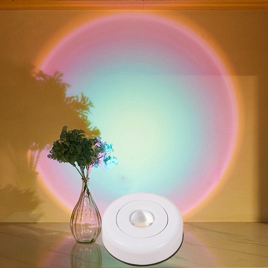 Battery Powered Touch LED Night Light Stick On Wall Sunset Lamp for Kitchen Closet Cupboard Cabinet Light Bedroom Decoration