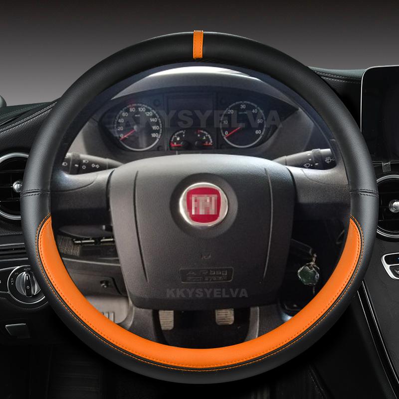 Microfiber Leather Car Steering Wheel Cover For Fiat Ducato Peugeot Boxer Citroen Jumper Relais Ram Promaster Auto Accessories