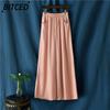 BITCED Women's Fashion Casual Solid Color Print Pants & Capris