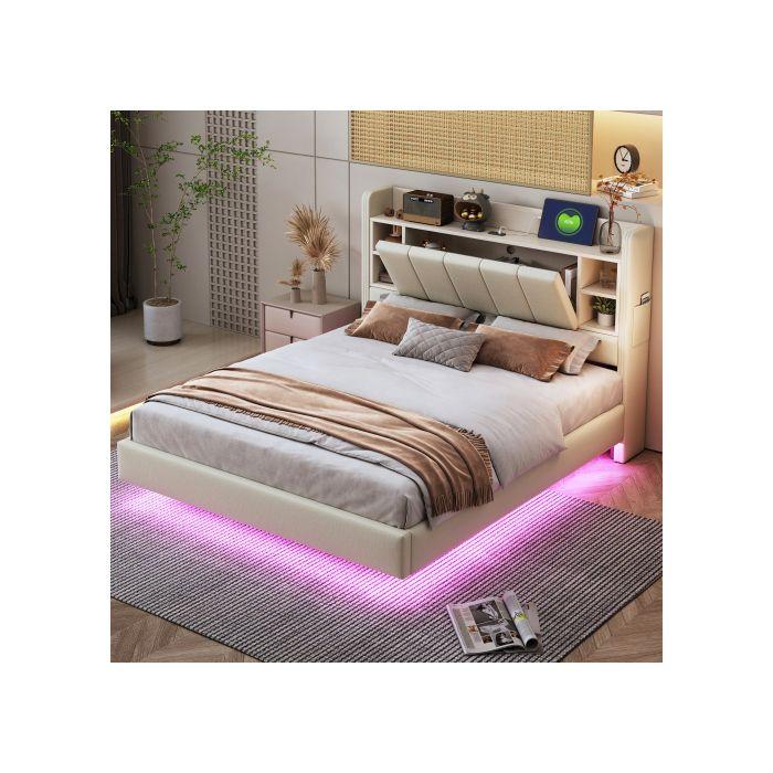 Lit - MUVOE - 140 X 200 Cm - Padded - USB Port - LED Light Strip