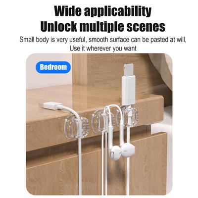 Yousheng Magnetic Cable Holder Self-Adhesive Cable Organizer Easy Installation Cable Clip with Spring for Desk Home Office Car