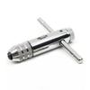 Adjustable 3-8mm T-Handle Ratchet Tap Wrench with M3-M8 Machine Screw Thread Metric Plug Tap Machinist Tool
