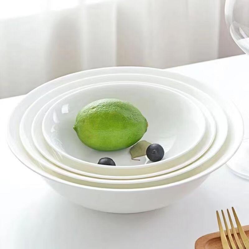 Yujia Pure White Ceramic Soup & Noodle Bowls